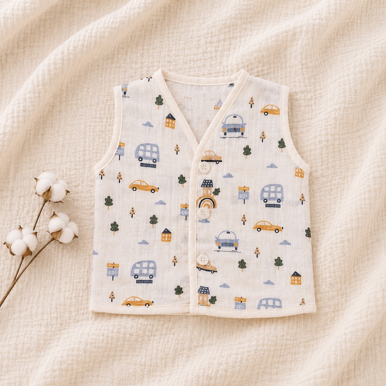 Premium Muslin Jabla for Newborn Babies