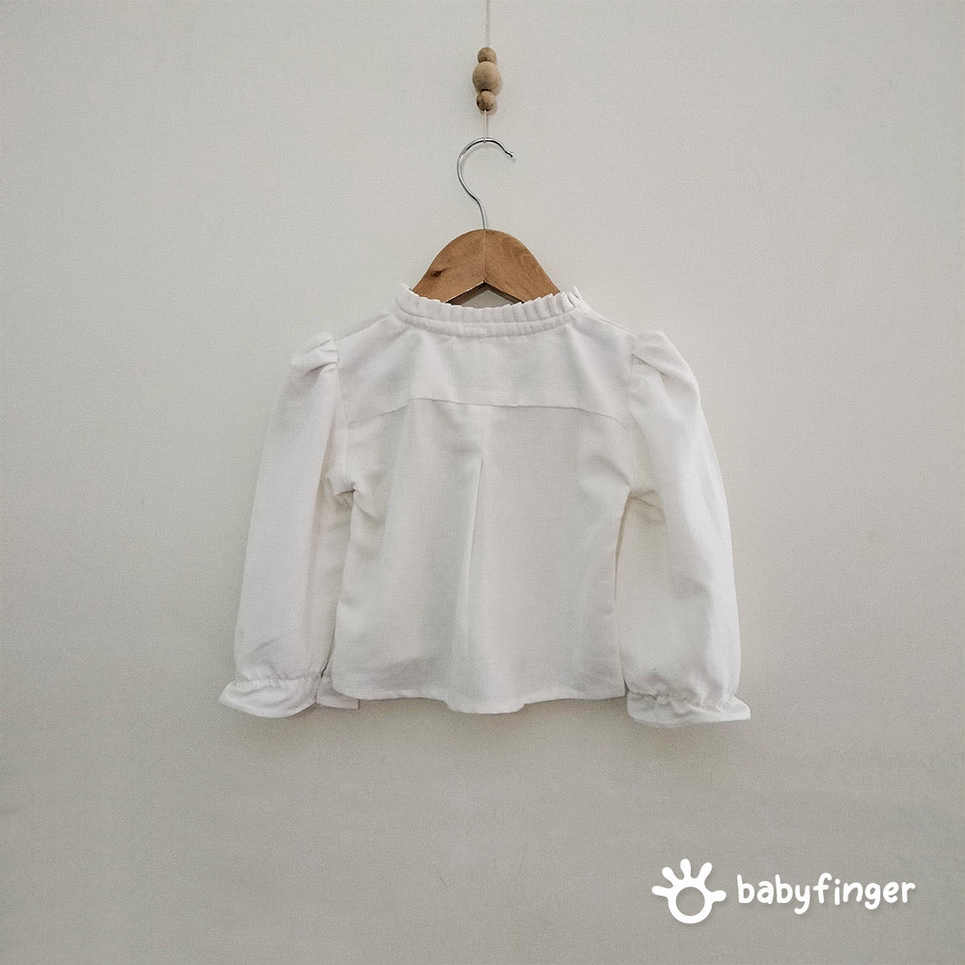 Baby Girls’ Striped Suspender Dress with White Full-Sleeve Top – 2-Piece Set