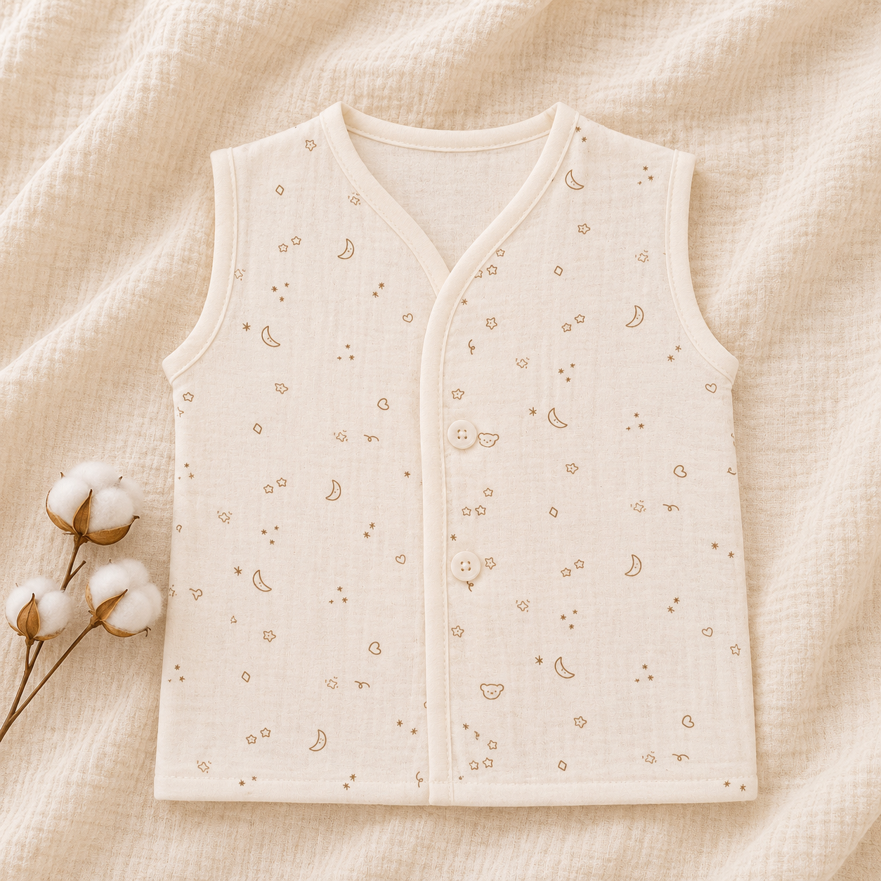 Premium Muslin Jabla for Newborn Babies
