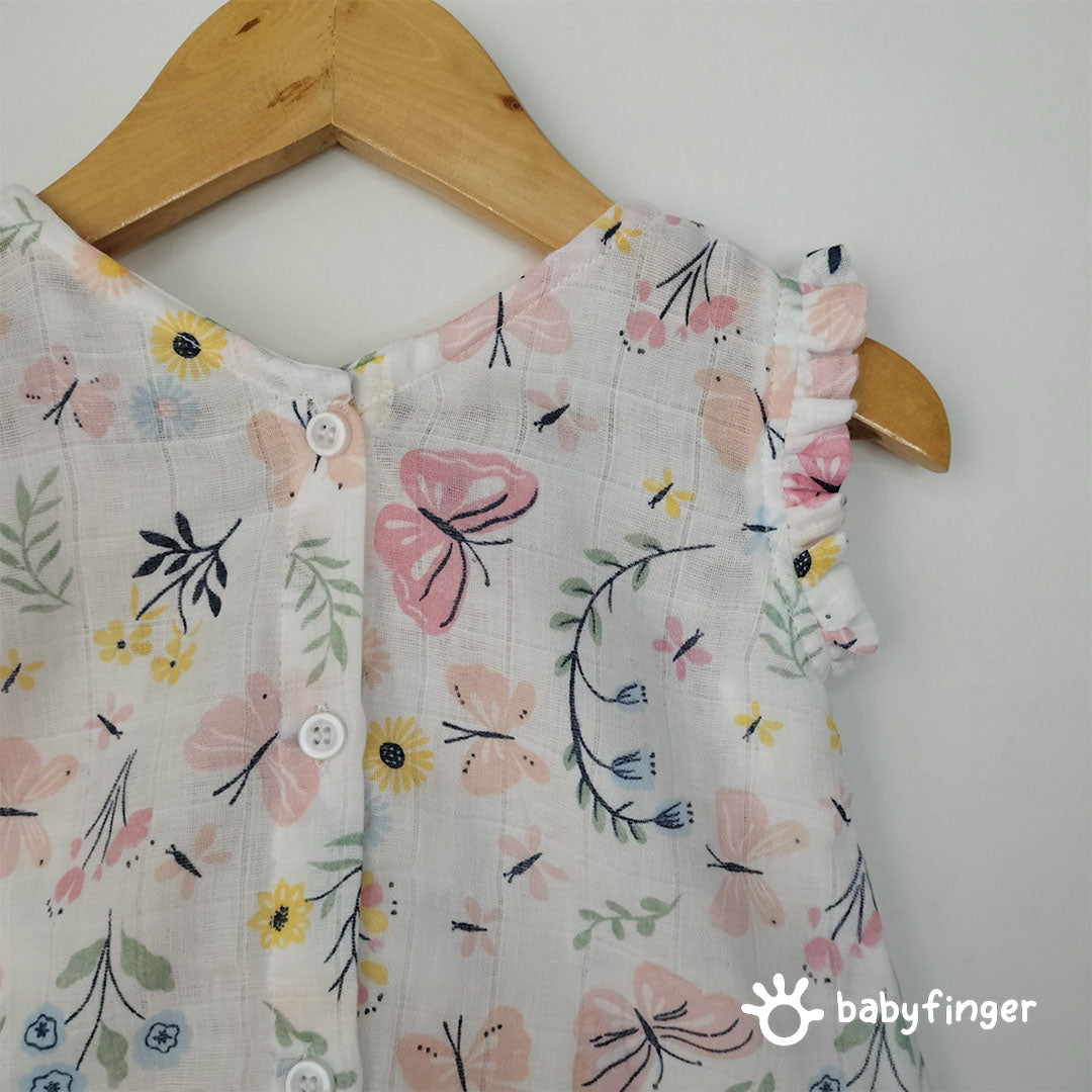 Multicolored Floral Print Baby Dress