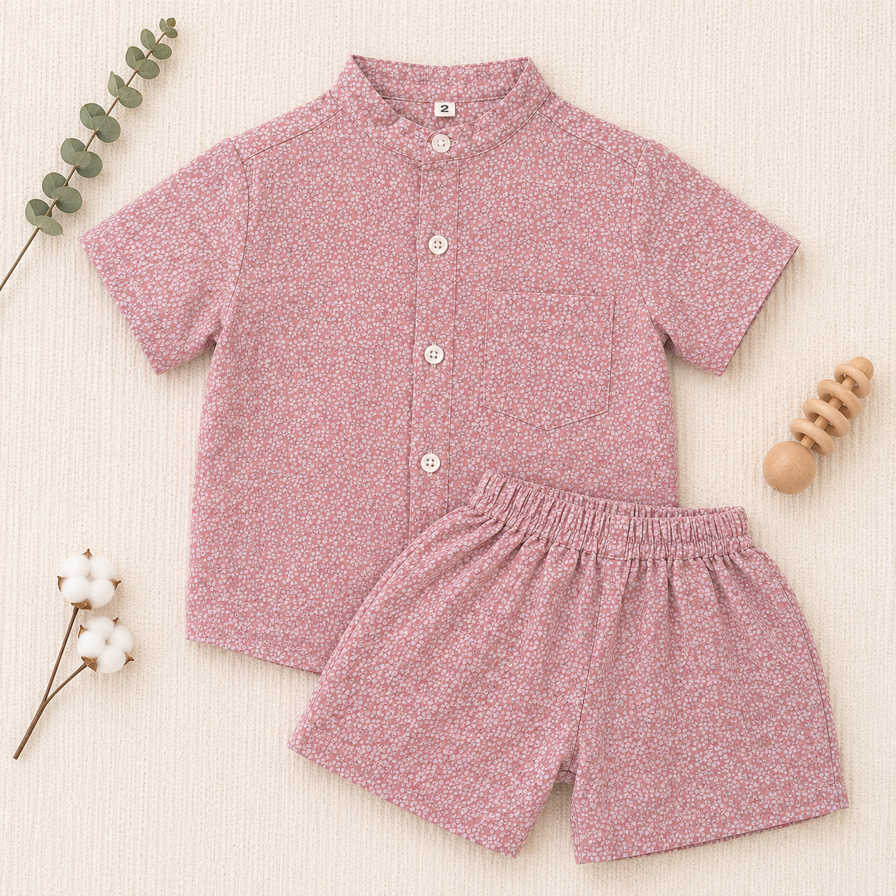 Floral Print Shirt & Shorts Set