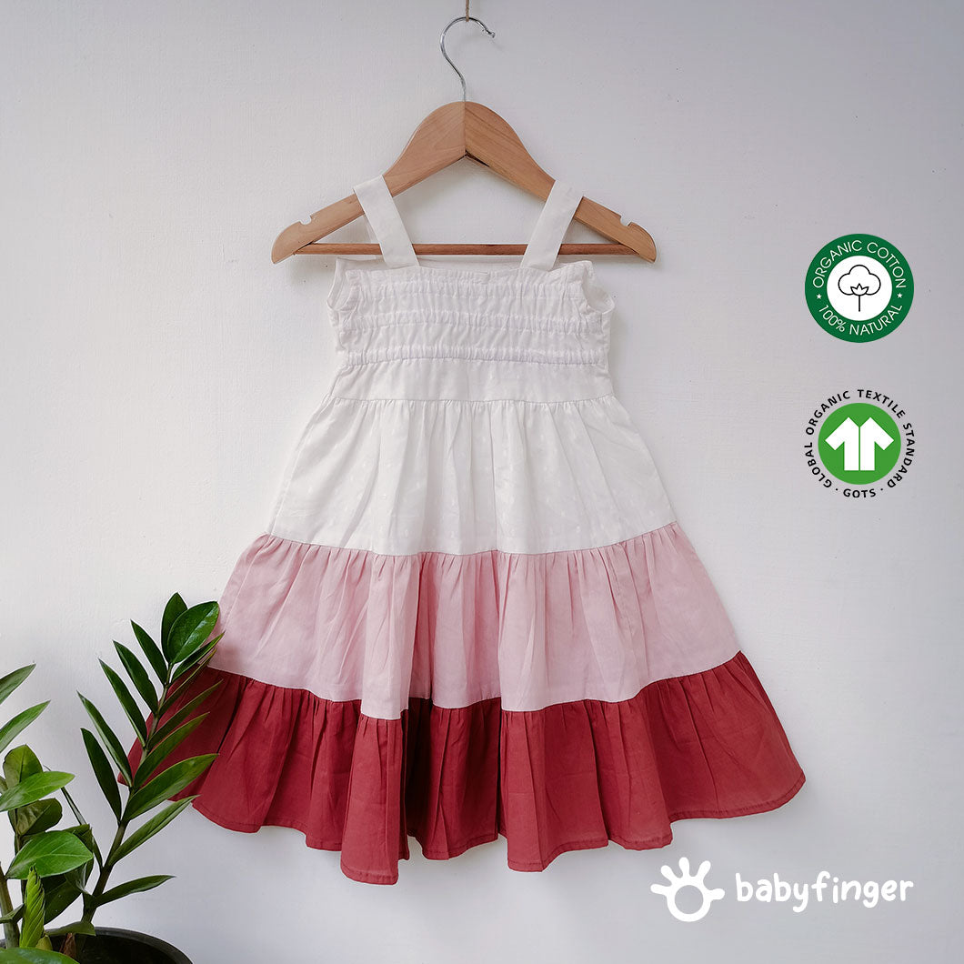 Organic Tiered Cotton Dress for Girls