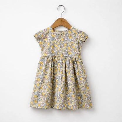 Charming Floral Baby Girl Dress in Soft Pastel Tones