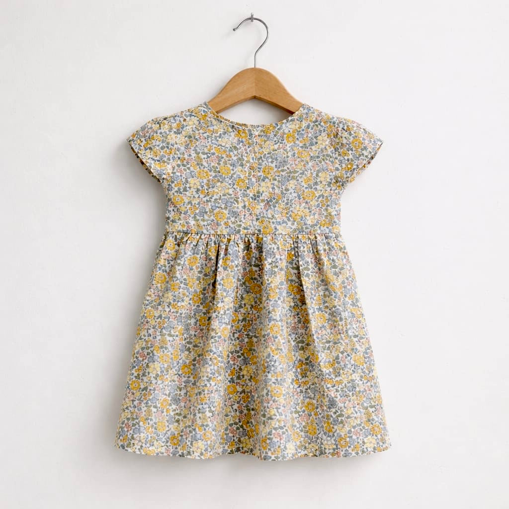 Charming Floral Baby Girl Dress in Soft Pastel Tones