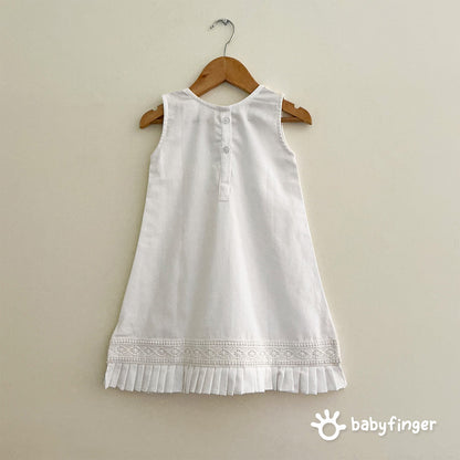 Baby Girls’ Festive Red & White Snowflake A-Line Dress