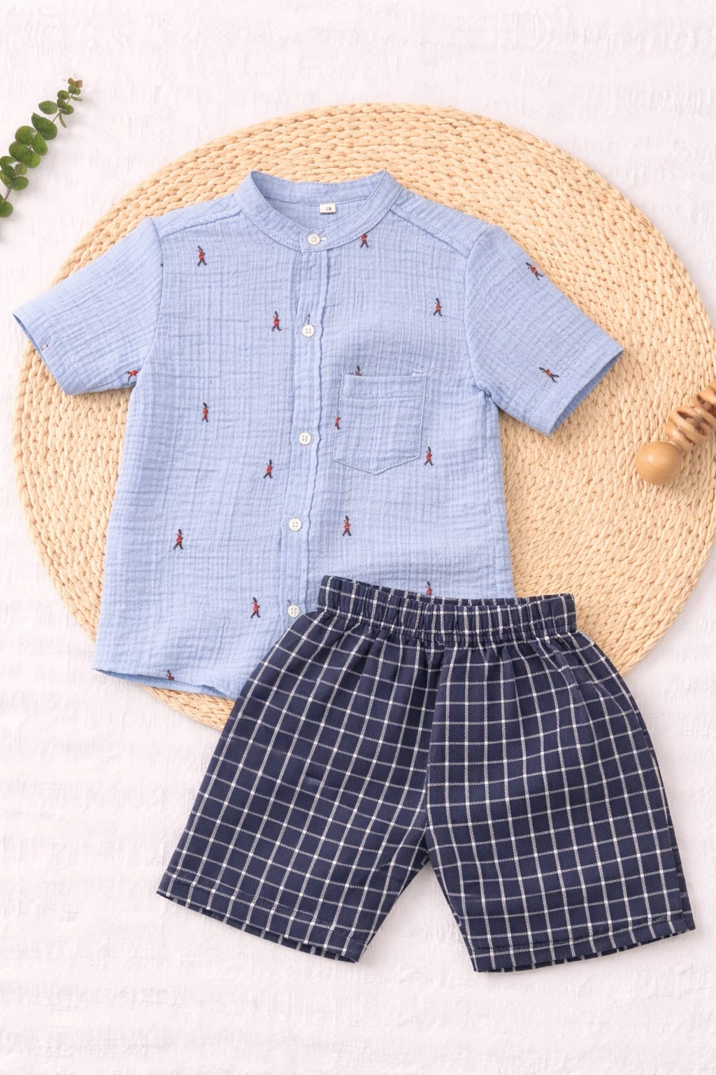Baby Boy Casual Shirt & Shorts Set