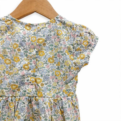 Charming Floral Baby Girl Dress in Soft Pastel Tones