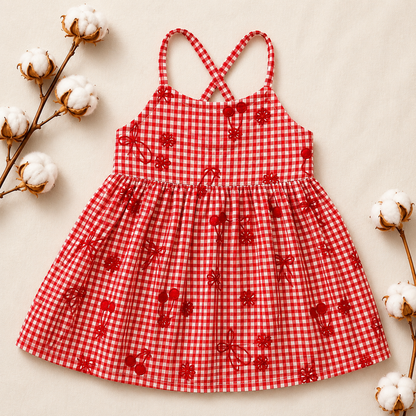 Red Gingham Baby Dress