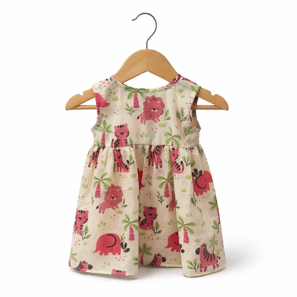 Soft Floral Print Baby Dress – Elegant & Breezy