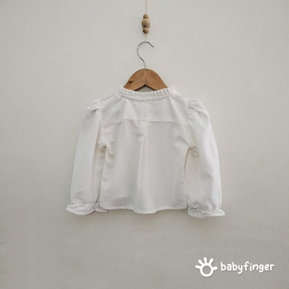 Baby Girls’ Striped Suspender Dress with White Full-Sleeve Top – 2-Piece Set