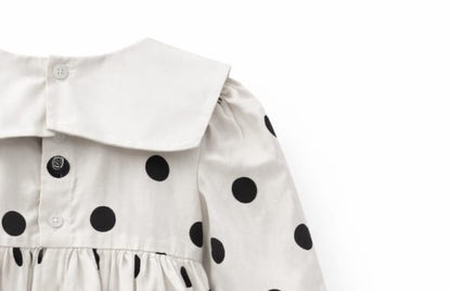 Classic Polka Dot Baby Dress with Peter Pan Collar
