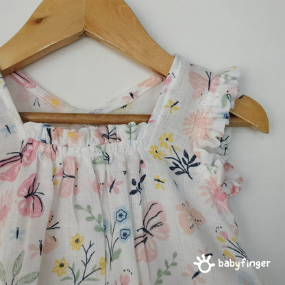 Multicolored Floral Print Baby Dress