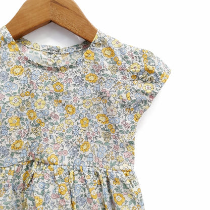Charming Floral Baby Girl Dress in Soft Pastel Tones