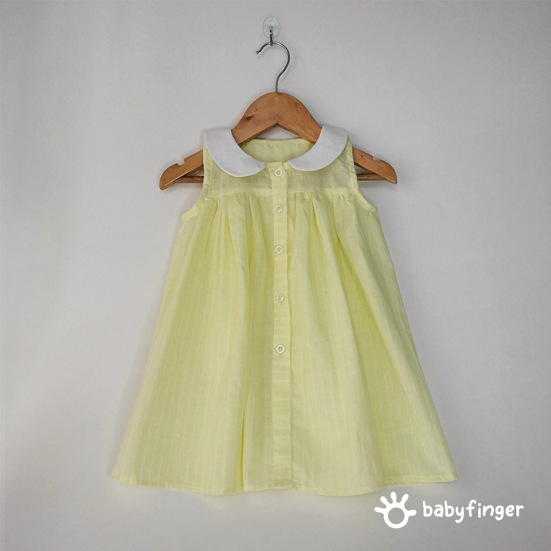 Lemon Yellow Peter Pan Collar Dress