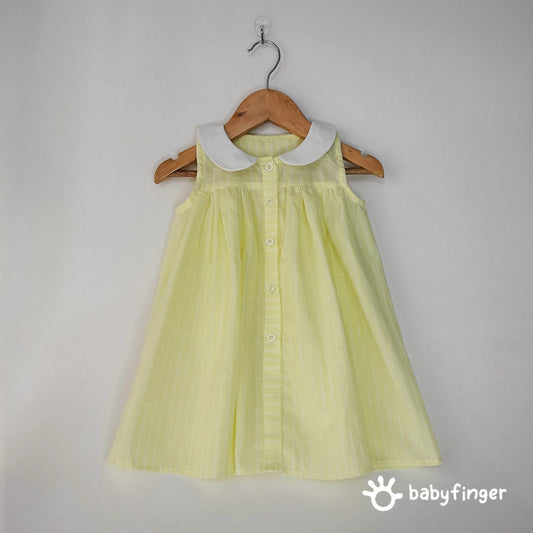 Lemon Yellow Peter Pan Collar Dress