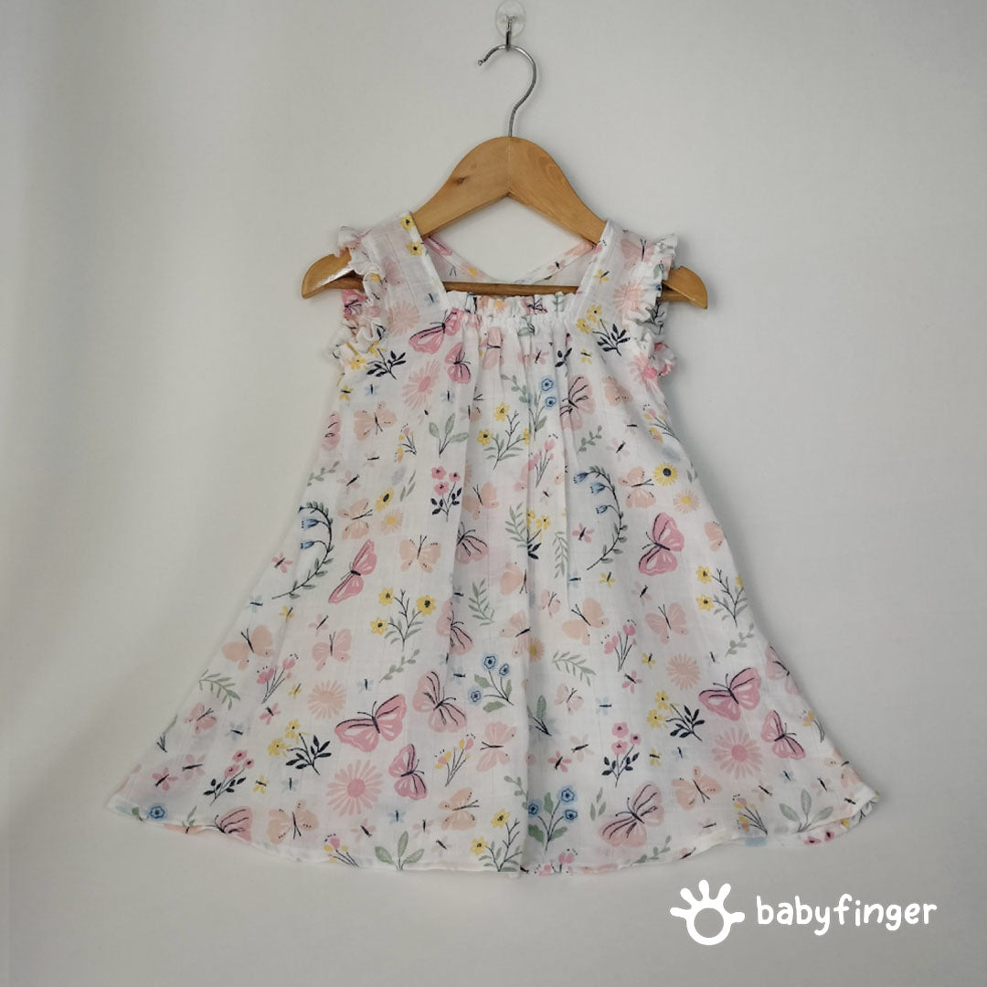 Multicolored Floral Print Baby Dress