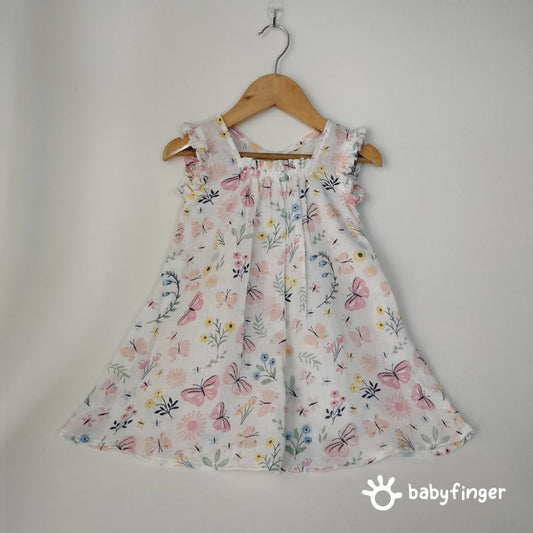 Multicolored Floral Print Baby Dress