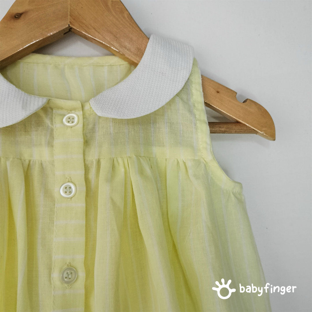 Lemon Yellow Peter Pan Collar Dress