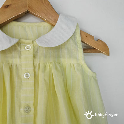 Lemon Yellow Peter Pan Collar Dress