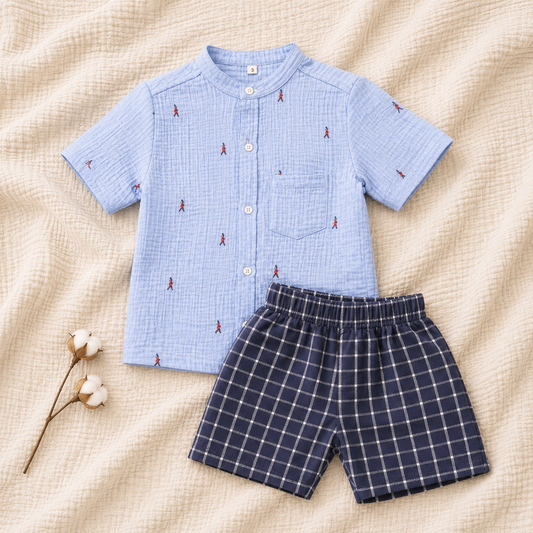 Baby Boy Casual Shirt & Shorts Set