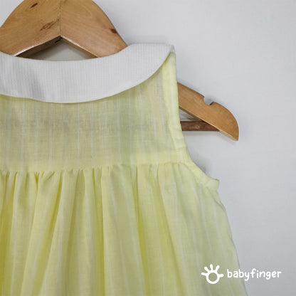 Lemon Yellow Peter Pan Collar Dress