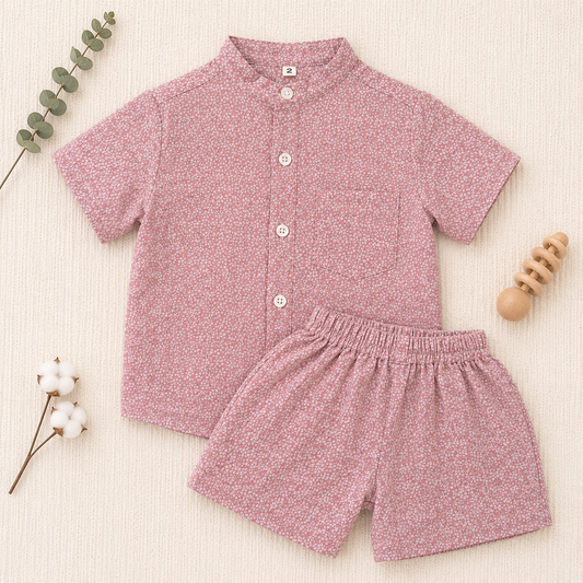 Floral Print Shirt & Shorts Set
