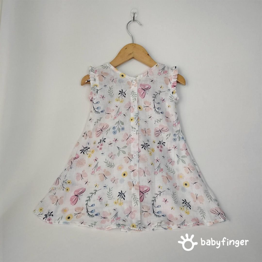 Multicolored Floral Print Baby Dress
