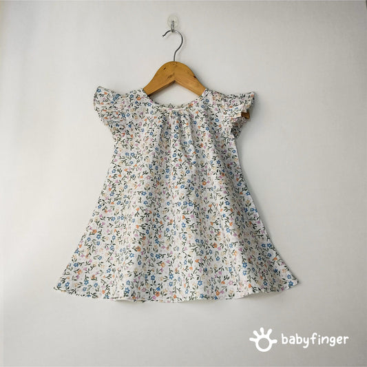 Multicolored Floral Print Baby Dress