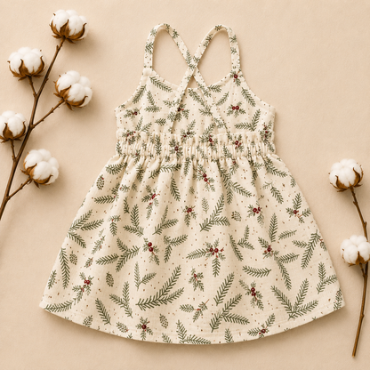 Floral Print Muslin Baby Dress