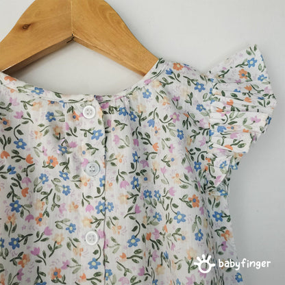Multicolored Floral Print Baby Dress