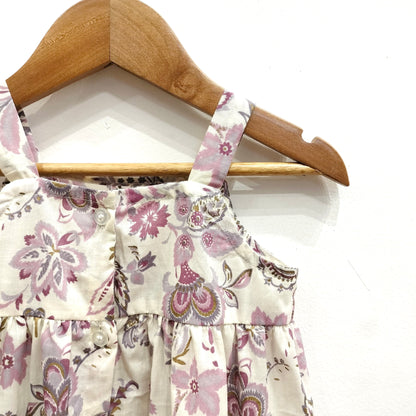 Soft Floral Print Baby Dress – Elegant & Breezy