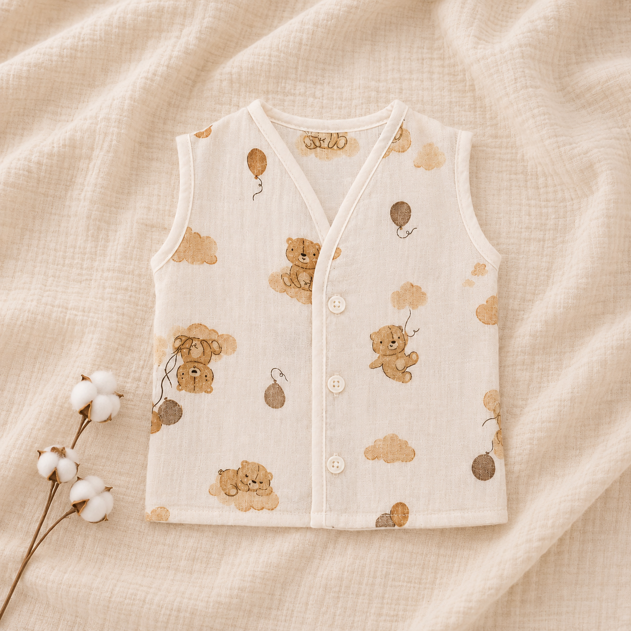 Premium Muslin Jabla for Newborn Babies