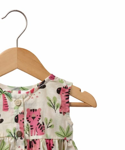Soft Floral Print Baby Dress – Elegant & Breezy