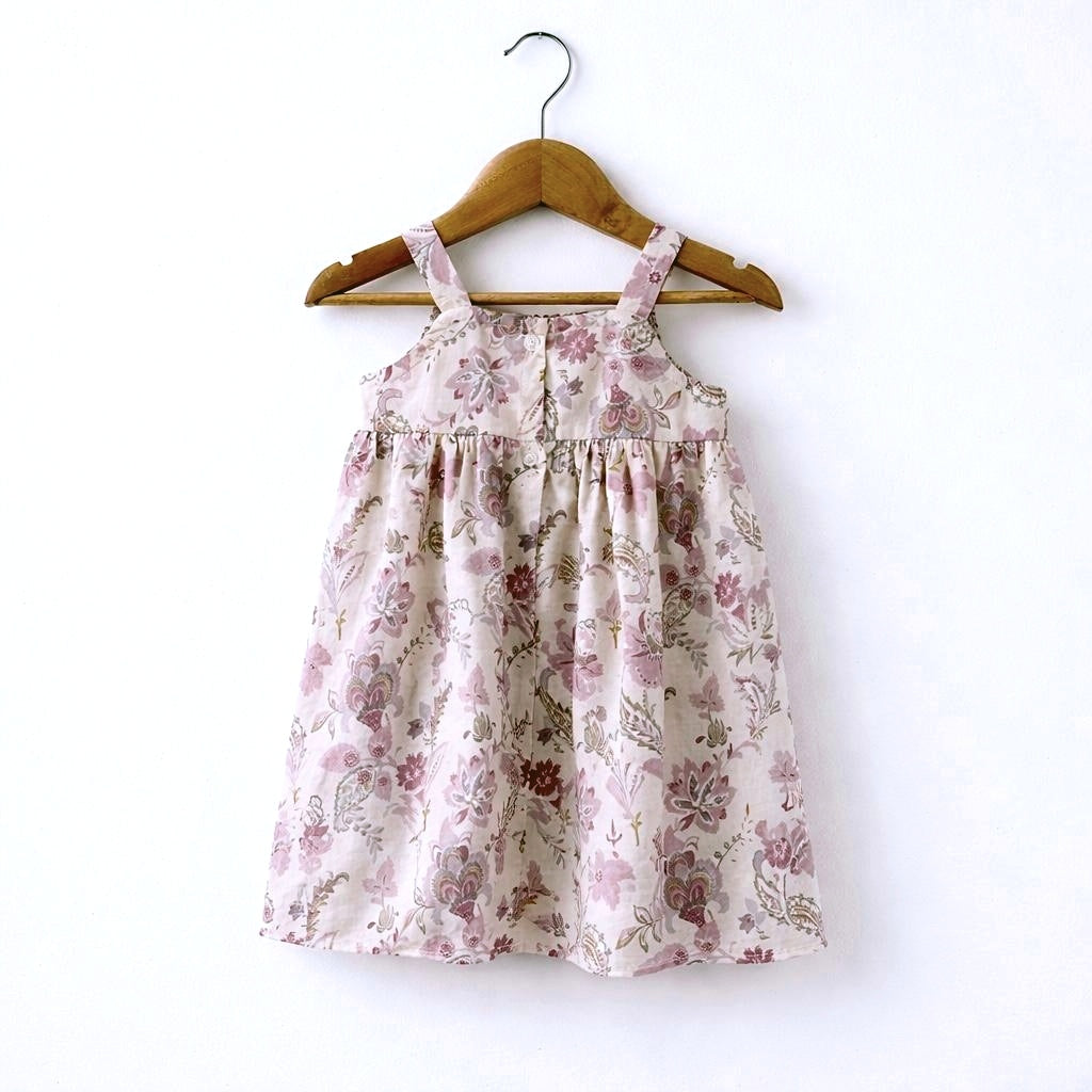 Soft Floral Print Baby Dress – Elegant & Breezy