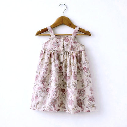 Soft Floral Print Baby Dress – Elegant & Breezy